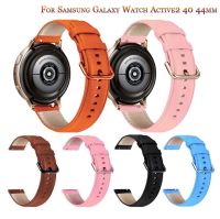 สายนาฬิกาหนังแท้20มม.,สำหรับ Samsung Galaxy Watch Active 2 40มม. 44มม. สายสมาร์ทวอทช์สำหรับ Huami Amazfit Bip /Gts /Gtr 42มม.