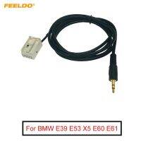 FEELDO สเตอริโอวิทยุรถยนต์อะแดปเตอร์สาย AUX ตัวผู้ขนาด3.5มม. สำหรับ E53 BMW E39 X5สายเครื่องเล่น CD ออดิโอ E61