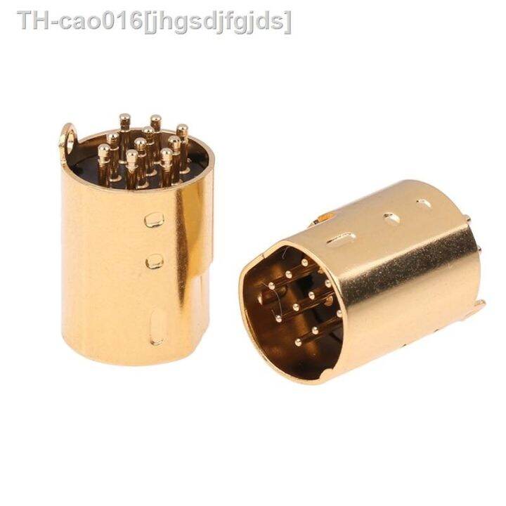 5Pcs Mini Din 10 Pin Circular Connector Male Pcb Solder Through Holes