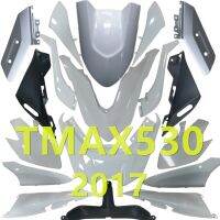 โอซี☸Yamaha TMAX530 TMAX 530 2017ชิ้นส่วน ABS ที่ยังไม่ได้ลงสี Bodywork Fairing Injection ผ้าคลุมตัวชิ้นส่วนพลาสติก