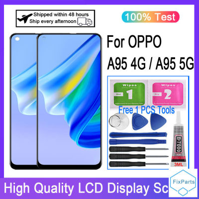 ต้นฉบับ AMOLED สำหรับ OPPO A95 CHP2365 CPH2365จอแสดงผล LCD Touch Screen Digitizer สำหรับ OPPO A95 5กรัม PELM00เปลี่ยนจอแอลซีดี