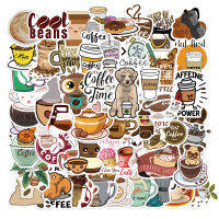 ?พร้อมส่ง?อาหาร แฮมเบอร์เกอร์  โดนัท เค้ก coffee กาแฟ ชานม sticker สติกเกอร์ก Food 50pcs