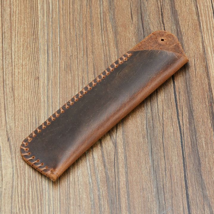 genuine-leather-double-pen-sleeve-case-holder-pouch-cover-for-2-pen-handmade-vintage-brown