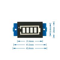 1S 2S 3S 4S 6S 7S 4 Series โมดูลตัวบ่งชี้ความจุแบตเตอรี่ลิเธียม 16.8V จอแสดงผลสีน้ําเงินเครื่องทดสอบพลังงานแบตเตอรี่รถยนต์ไฟฟ้า