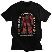 เสื้อยืดโอเวอร์ไซส์ใหม่ เสื้อยืดลําลอง แขนสั้น พิมพ์ลาย Gundam CharS Zaku สไตล์วินเทจ แฟชั่นสําหรับผู้ชาย S-5XL