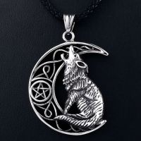 Moon Wolf Pendant