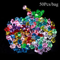 【COD+IN STOCK】50Pcs/bag Colorful Aquarium Acrylic Stones Crystal Ice Cubes Vase Decor Fish Tank Home Ornament