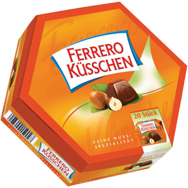 Imported from Germany Ferrero Kusschen Classic x20 Crispy Hazelnut Chocolate Box 178 gram