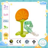 Ange อังจู ของเล่นเสริมพัฒนาการ สำหรับเด็กวัย 3 เดือน ยางกัดส้ม ยางกัด อังจู Orange Teether (สินค้าของแท้ มี มอก.) - คลิปกันหล่นแบบซิลิโคน