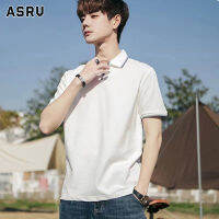 ASRV สีทึบเสื้อโปโลของผู้ชายคอวีดูดซับเหงื่อและระบายอากาศได้ดีขนาดใหญ่