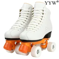 Sale!!! Quad Roller Skates Outdoor Leather ABEC7 Adult Women Beginner Leather Breathable Skating Sneaker 4 Wheels Shoe Girl