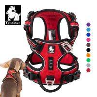 Truelove Front Nylon Dog Harness No Pull Vest Soft Adjustable Safety Harness For Dog Small Large Running Training French Bulldog Collars