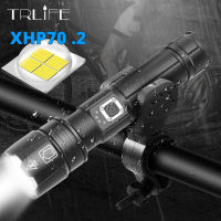 สว่างที่สุด XHP70.2 LED จักรยานไฟฉาย USB ชาร์จ Z Oomable จักรยานแสงไฟฉายใช้18650 26650สำหรับแสงจักรยานกลางแจ้ง