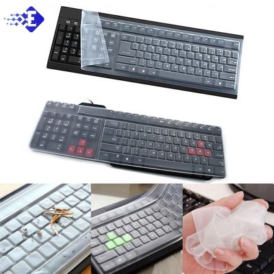 1PC Soft Silicone 108 Keys Keyboard Cover Skins Universal Desktop Computer Keyboard Cover Skin Protector Film Cover Dustproof Keyboard Accessories