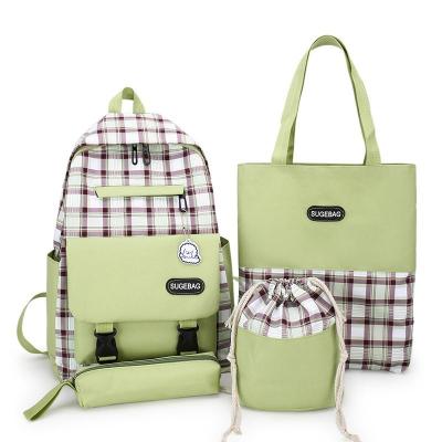 5 Piece Set School Bags for Teenage Girls Women Backpack Canvas Travel Shoulder Bags Teen Student Schoolbag Mochila Escola