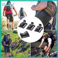 COOLEAF 5pcs หมุนได้หมุนได้ ที่หนีบหลอดเครื่องดื่ม สีดำสีดำ 3.5เซนติเมตร 2.6เซนติเมตร ถุงใส่น้ำ MOLLE ที่มีคุณภาพสูง คลิปสายรัดท่อ เครื่องมือกลางแจ้งสำหรับกิจกรรมกลางแจ้ง