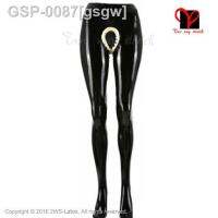 ☒♨Gsgw Sexy Látex Pés Meia-Calça Virilha Aberta Calças Pantalonas Preta De Borracha Gummi พื้น KZ-095ขนาดพิเศษ Justas XXXL