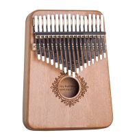 เครื่องดนตรีมะฮอกกานี17เปียโน Kalimba Thumb เริ่มต้น N Kalimba พร้อมคำแนะนำอุปกรณ์เสริมค้อนจูน