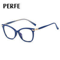 【COD/Ready Stock】Women Eyeglasses ใหม่แฟชั่นผู้หญิงTR90แว่นตาสุภาพสตรีสีฟ้ารังสีแว่นคอมพิวเตอร์ธรรมดาเลนส์สำรองสำหรับสตรีสายตาสั้นกรอบ