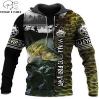 walleye Fishing 3D Printed Mens Hoodie Harajuku Streetwear Pullover Autumn Sweatshirt Unisex Casual Jacket Tracksuit DW0151