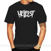 Fashion Hellfest S M L XL Cotton Short Sleeves Mens Black Shirt T-Shirt Men T Shirt Print Cotton Short Sleeve T-shirt