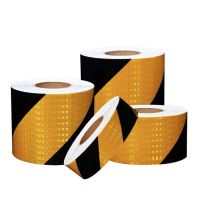 Yellow Black Twill Warning Safety Tape Protective Equipment Sticker For Road Sign Safety Cones Tape