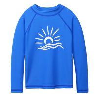 【TAKU Swimsuit】 BAOHULU Royal Blue แขนยาว Rashguard เด็กชุดว่ายน้ำ Sun เสื้อ UPF 50ชุดว่ายน้ำสาวว่ายน้ำ Rash Guard Beach Wear