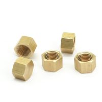 5pcs 1/4" BSPP Female Brass Pipe Countersunk End Plug Outer Hex Socket End Cap Stopper Pipe Fittings Accessories