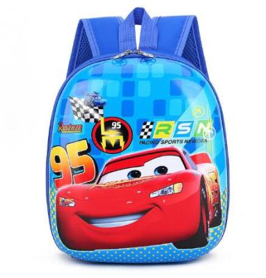 3D waterproof 95 car boys 2-5 years old children backpack Disney kindergarten cartoon Travel bag kids backpack