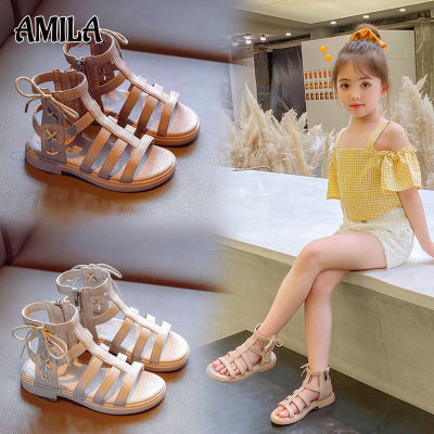 AMILA รองเท้าแตะเด็กผู้หญิงแฟชั่นรองเท้าโรมัน2023ฤดูร้อนรองเท้าเด็กใหม่