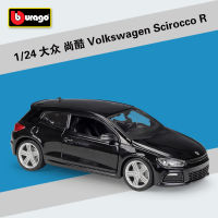 【HOT SALE】 Diecast 1:24 VW Scirocco R สีเขียวสีดำสีขาวโมเดลรถโมเดลรถอัลลอย