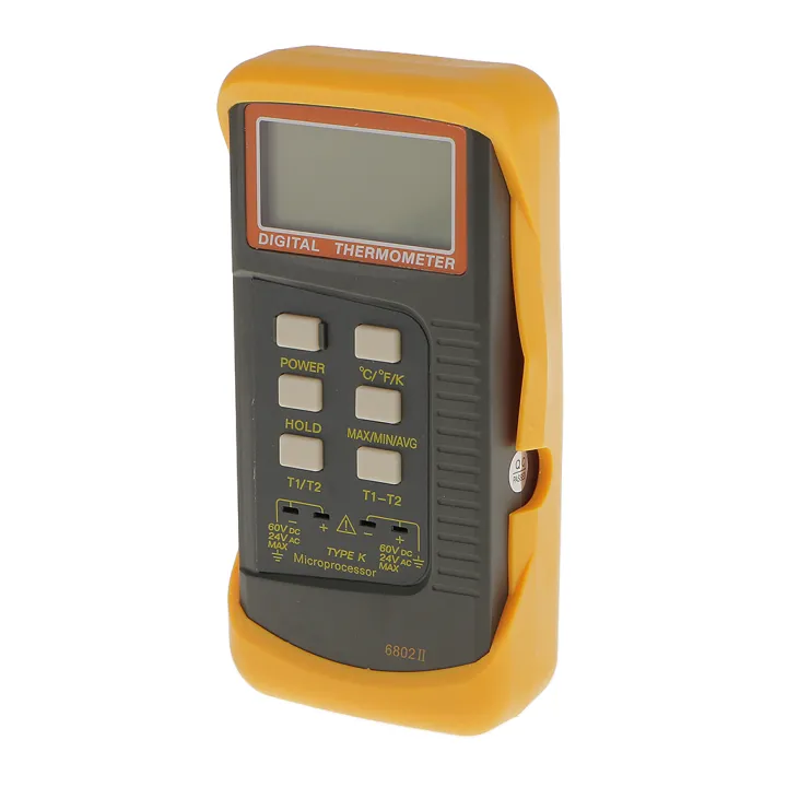 Thermomètre Numérique LCD Double Canal - 2 Sondes Thermocouple Type K - Pour Mesures De Température Précises