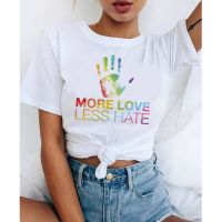 Lgbt Gay T Shirt Tee Shirts Bisexual Love Wins Kawaii Lesbian Rainbow Tshirt Love Is Love Tshirt Gildan Spot 100% Cotton