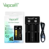 เครื่องชาร์จถ่านVapcell Q2 อุปกรณ์ชาร์จ ชาร์จพร้อมกันได้ 2 ก้อน รองรับหลายขนาด