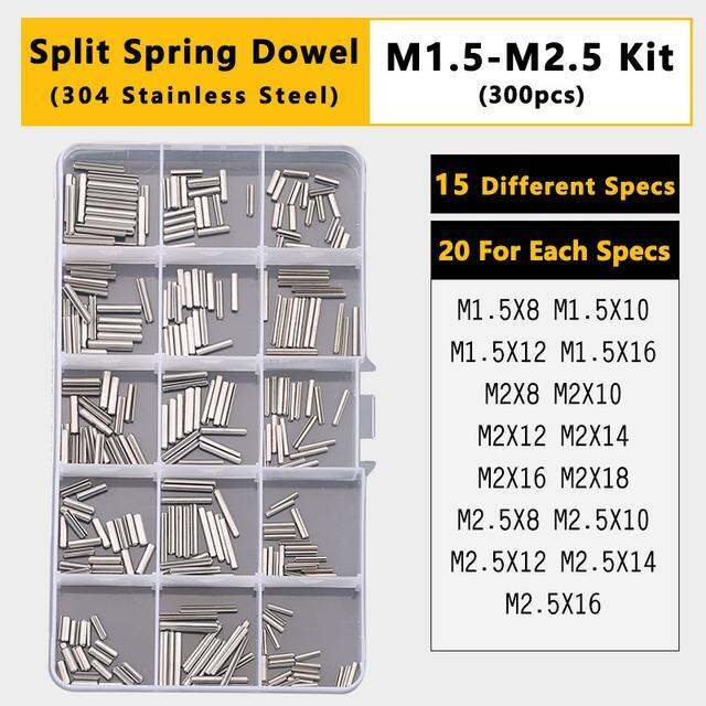 split-spring-dowel-tension-roll-pin-cylindrical-dowel-pin-split-pins-clip-cotter-pin-split-spring-pin-combination-set-kit