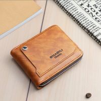 ZZOOI Vintage Men Wallet Small Card Holder Short PU Leather Purse Mini Clutch Money Bag Wallet 2022 New Classic High Quality Carteira