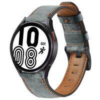【CW】☎  20mm 22mm Leather band for watch 4/5/pro/classic/Active 2 bracelet Huawei/Amazfit GTR-GTS 4-3-2e-mini strap