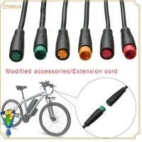 ZHIMUA สีดำ สายเคเบิลเสริม อุปกรณ์เสริม eBike ขั้วต่อฐาน สายเคเบิล2/3/4/5/6Pin ขาจอแสดงผล ขั้วต่อกันน้ำ