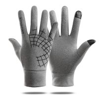 【cw】 Man Keep Warm Inside Gloves Mens Fashion Web Print Outdoor Skiing Non slip 【hot】