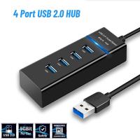 [HOT HAIXWLXKWW 589] อะแดปเตอร์แยก USB 2.0 HUB 4พอร์ตความเร็วสูงสำหรับอุปกรณ์เสริมเดสก์ท็อป