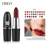 หลอดสีดำ Frosted Bullet Matte Waterproof Non-Stick Cup Lipstick ลิปสติก HZ-139