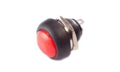 SPST momentary switch (Round Small Red) - COSW-0389