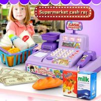 Simulation Childrens Cash Register Pretend Toy Supermarket Cash Register With Scan Credit Card Function Kid Birthday Toy Gifts