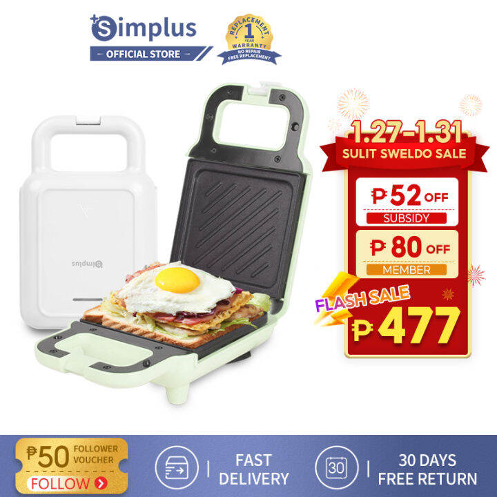 Simplus Sandwich Maker Breakfast Maker Bread Toaster Maker Household