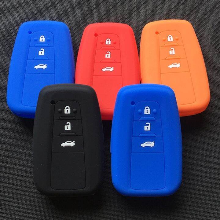 npuh-silicone-car-key-cover-case-for-toyota-corolla-rav4-camry-70-chr-prado-150-highlander-key-holder-accessories-fob-2019-2020-2021