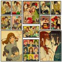 ญี่ปุ่นอะนิเมะ Horimiya โปสเตอร์ Retro Kraft ผ้าใบวาด Core Home Art ตกแต่ง0712