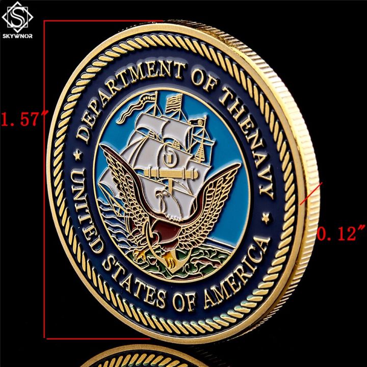 ขายดีมากแผนกทหารสหรัฐของเหรียญสะสมนาวีรุ่นดีนาวีรุ่นอเมริกันโกลด์ชาเลนจ์วอชิงตัน-d-c