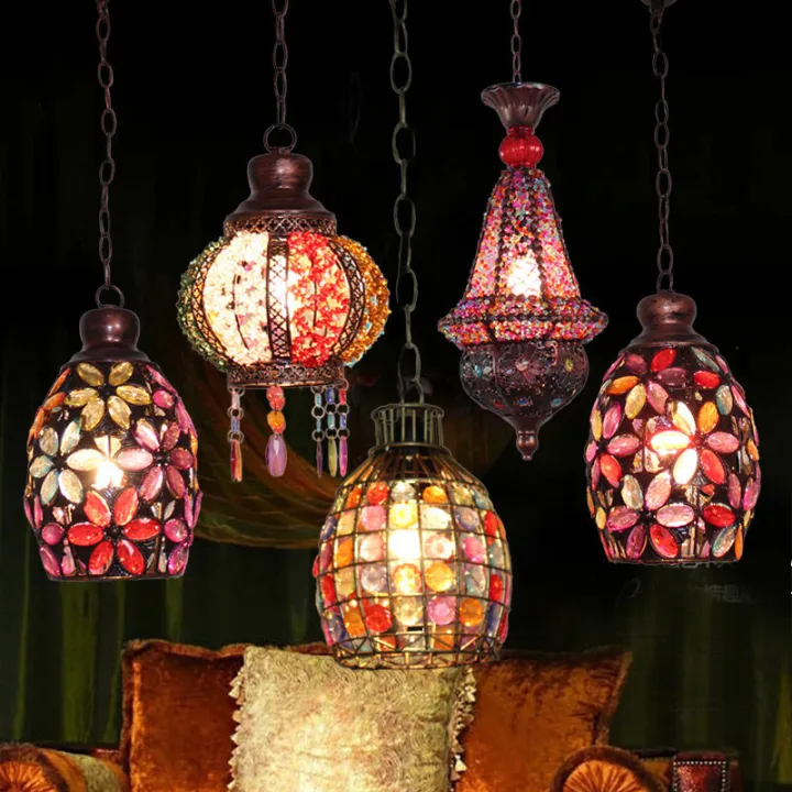 Maan Coffee Style Chandelier Mediterranean Water Drop Restaurant Lights