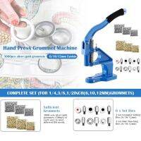 3ชุด Die Hand Press Grommet Machine Grommets ตาไก่ชุดเครื่องมือพร้อมฝาครอบมือจับ2400ชิ้น Grommets สำหรับ Grommets Snap ปุ่ม Rivets ตาไก่ไข่มุกขนาด0, 2, 4