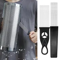 Metal Guiro With Scraper Drum Percussion Music Teaching Aid Musical Instrument Parts Accessories